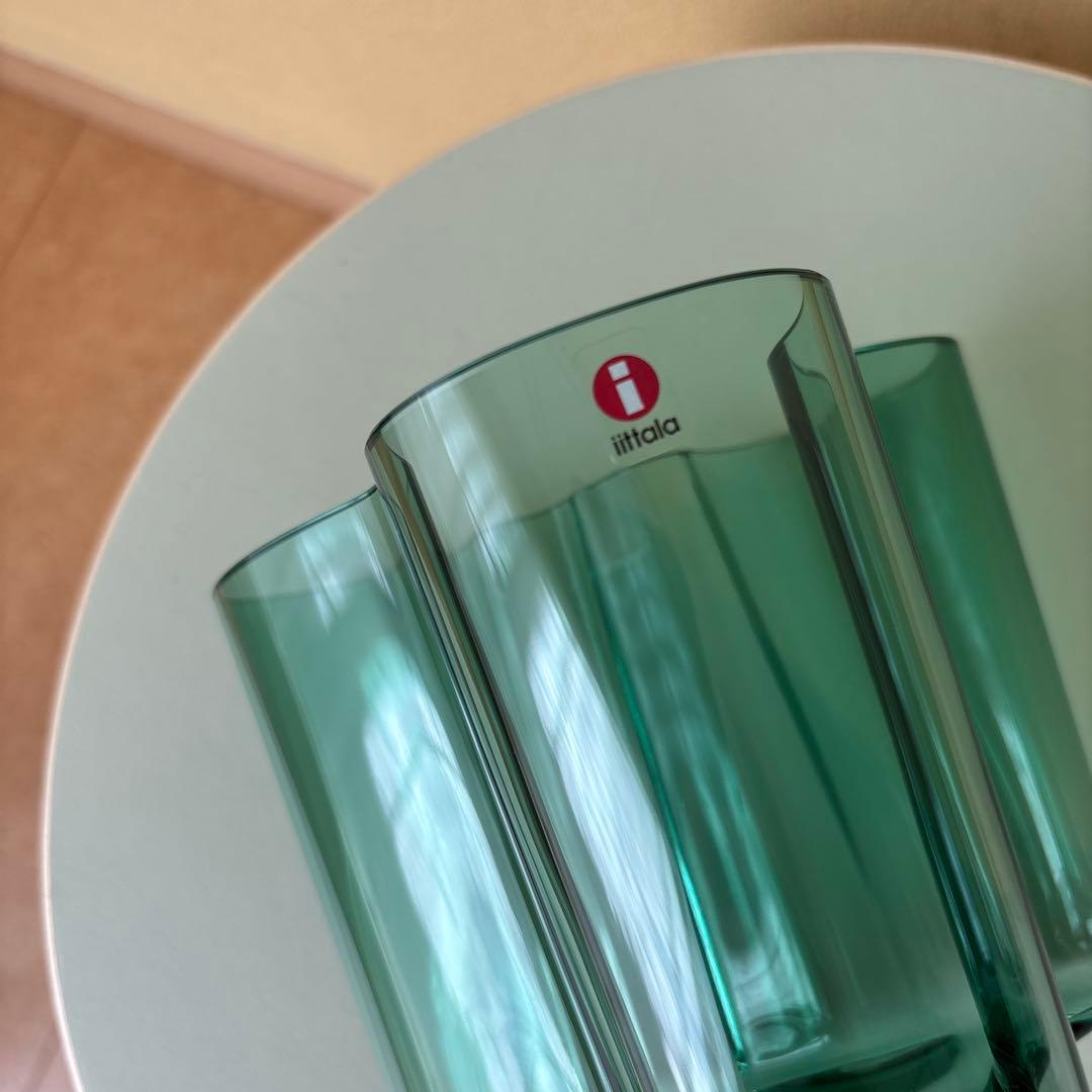 【未使用】イッタラ アアルトフラワーベース グリーン120mm花瓶