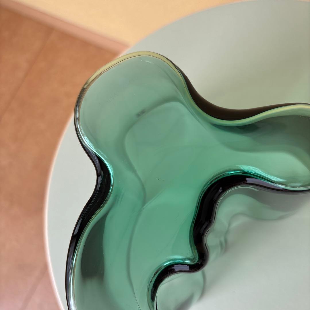 【未使用】イッタラ アアルトフラワーベース グリーン120mm花瓶