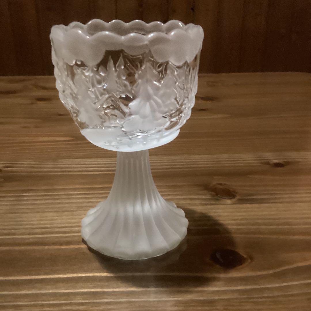 ヴィンテージ ワルサー グラス フロスト キャンドルホルダー 【ドイツ製】