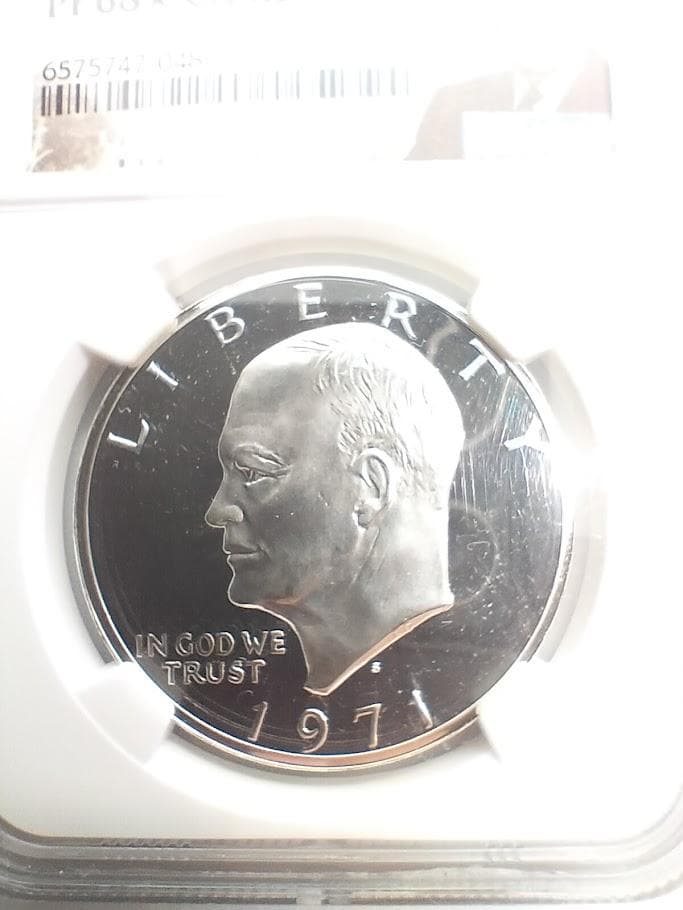 NGC PF68★STAR CAMEO1971 $1 銀貨 アイゼンハワー