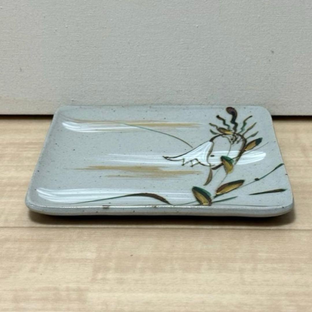 幸兵衛窯 絵替 角銘々皿5客セット 乾山手 手彩色 共箱