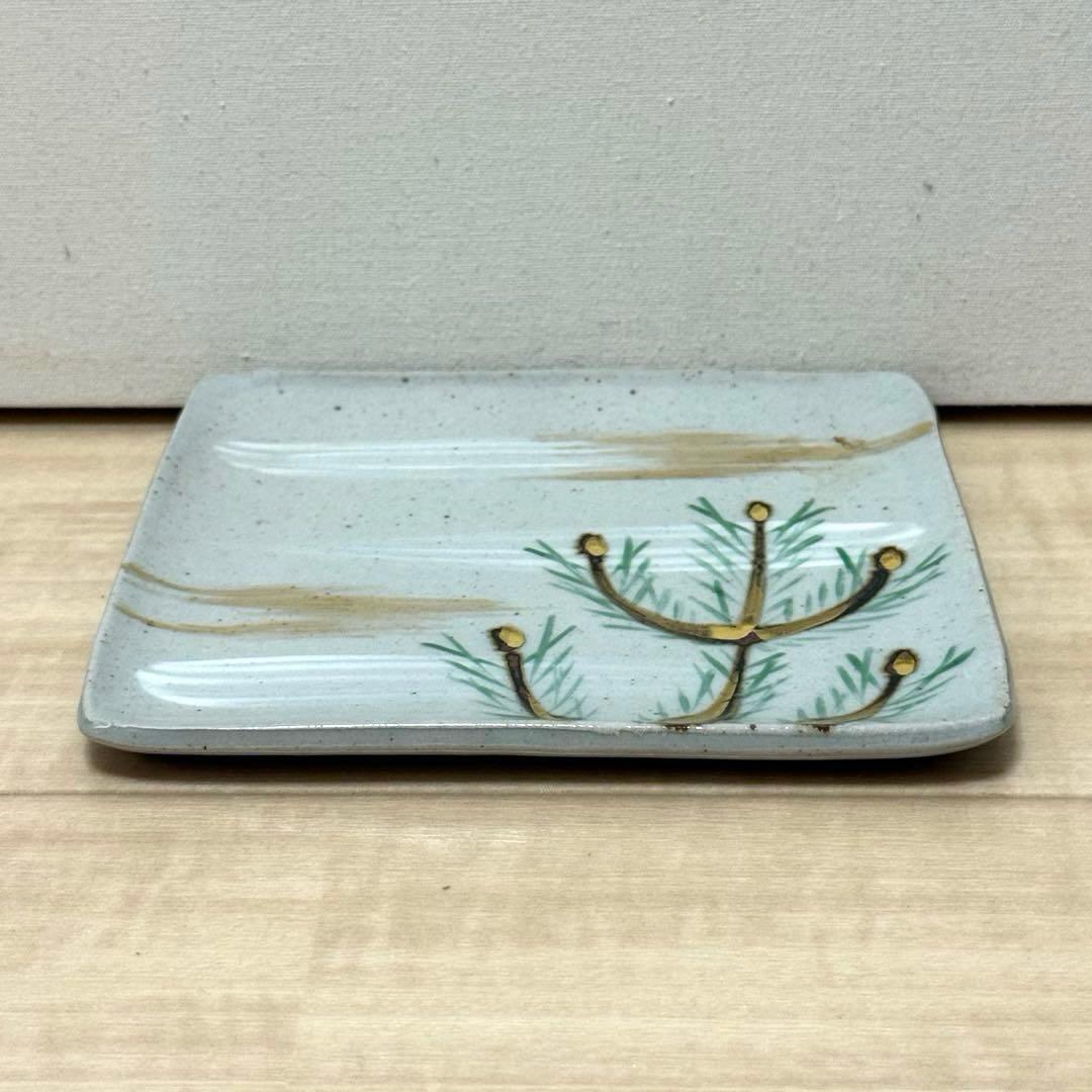 幸兵衛窯 絵替 角銘々皿5客セット 乾山手 手彩色 共箱