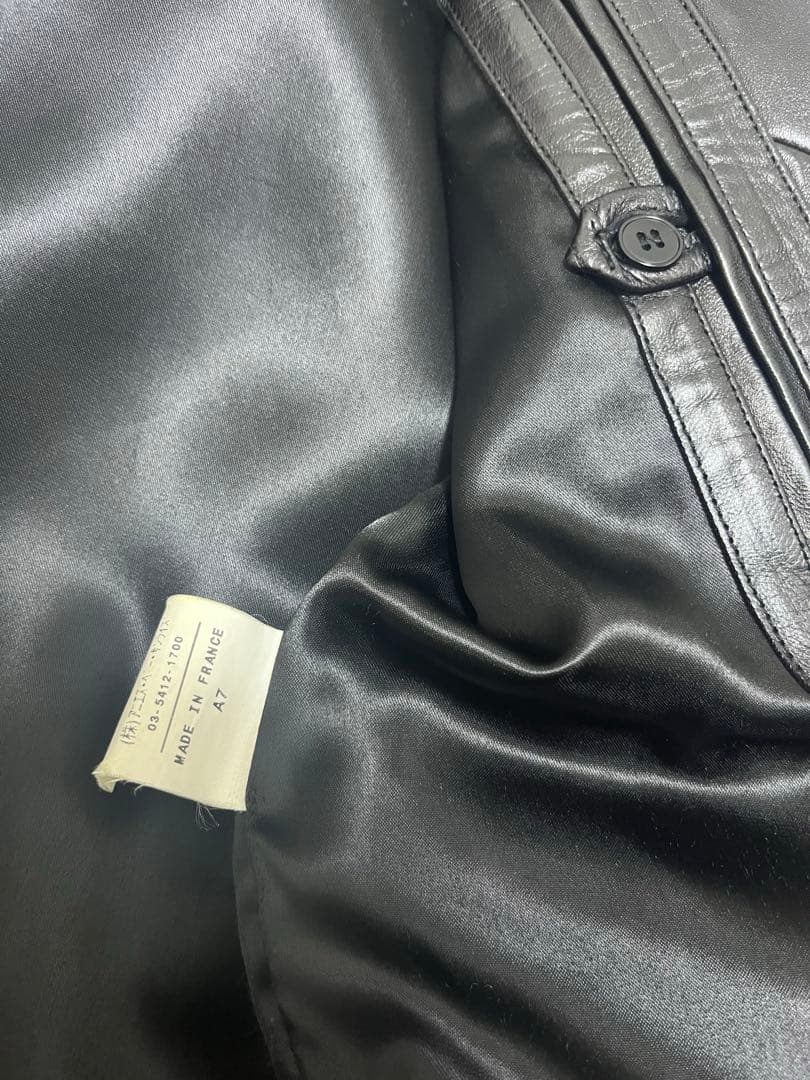 agnes b. special レザージャケットブラック