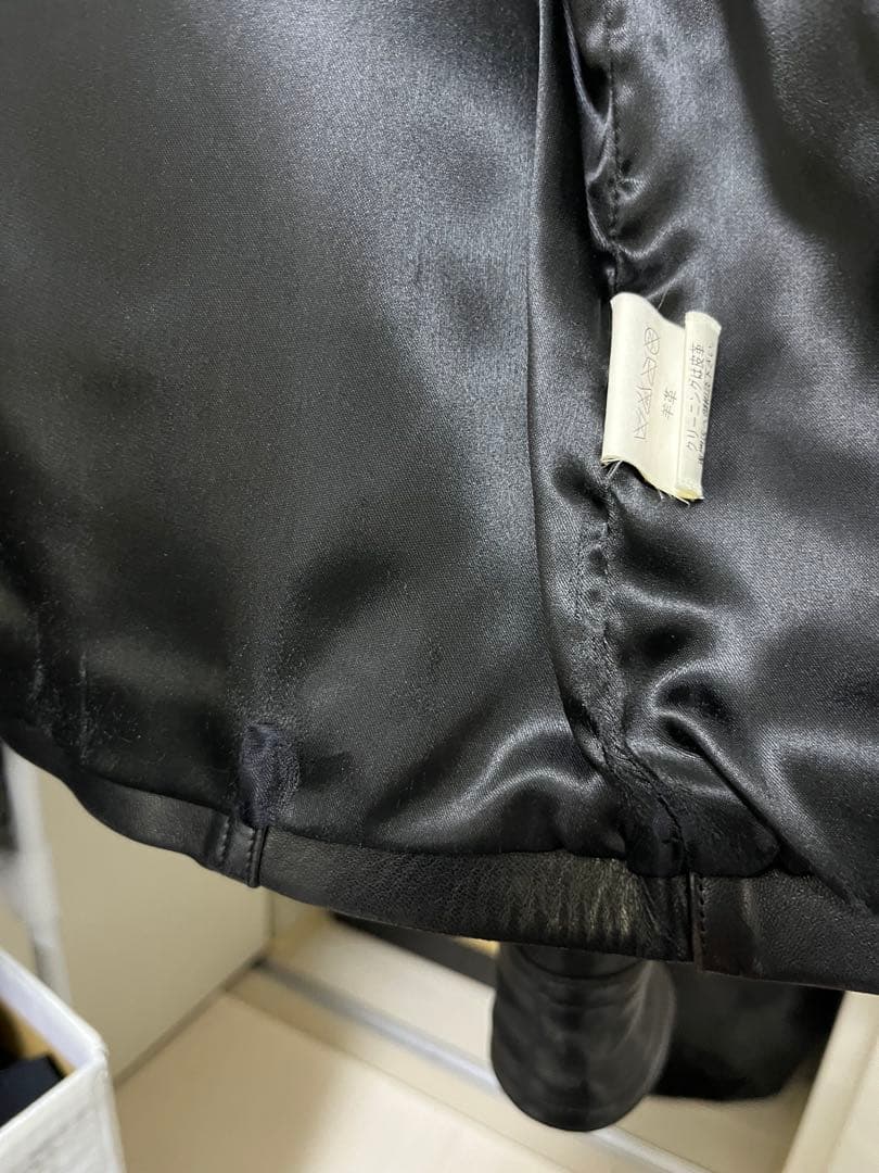 agnes b. special レザージャケットブラック