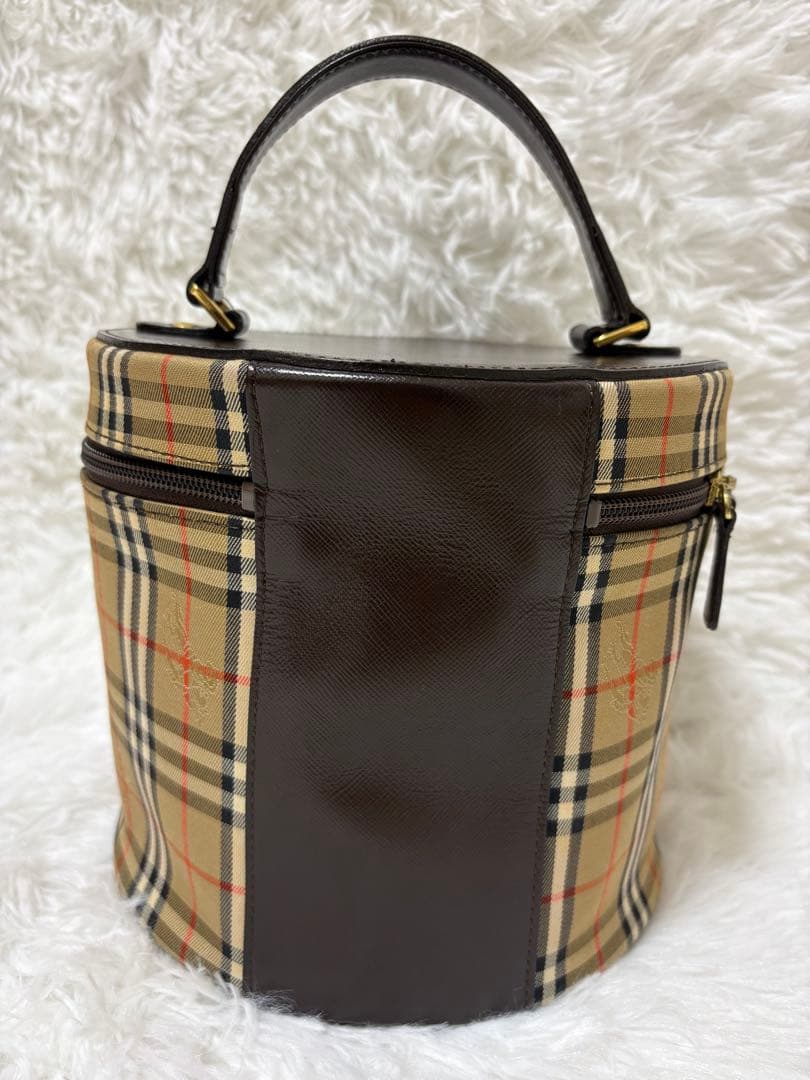 【レア】 バーバリーズ バニティバッグ ノバチェック ゴールド金具 PVC