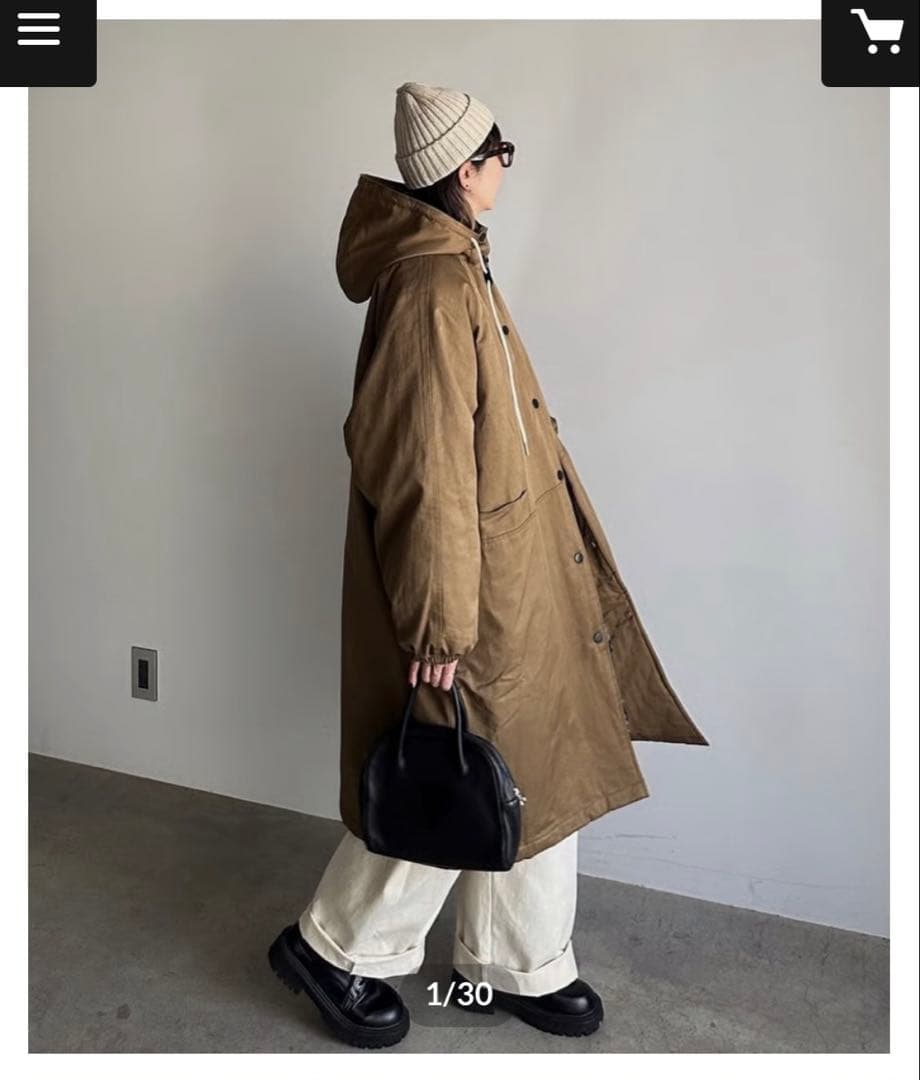 ARULLE 【新品タグ付】　インナーコットンカジュアルコート　ブラウン