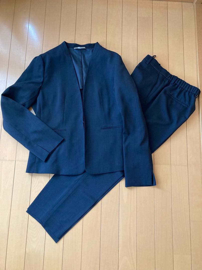EMMAJAMES パンツスーツ　セットアップ　濃紺　13号　大きいサイズ