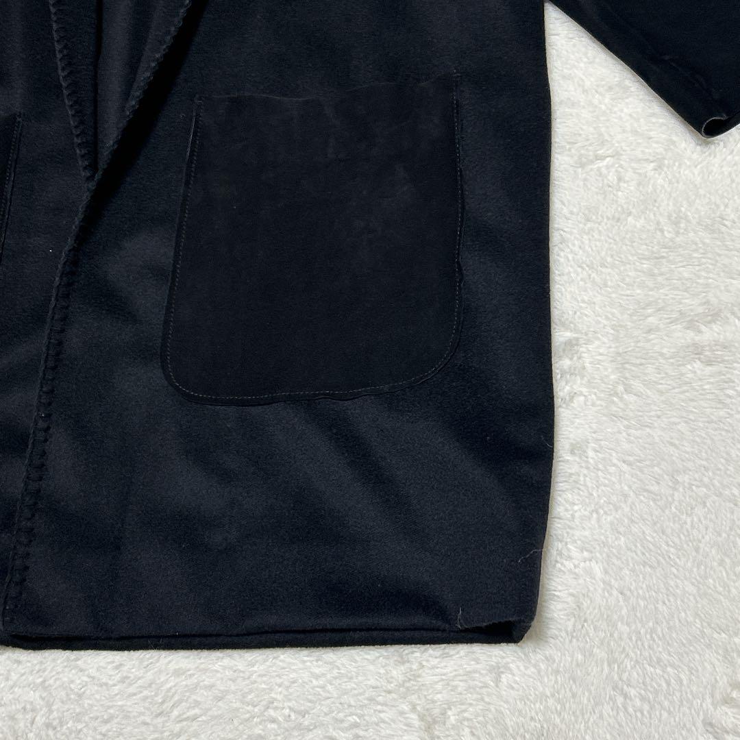 極美品 サルヴァトーレ フェラガモ カシミヤ シルク 異素材 ロングコート 羽織