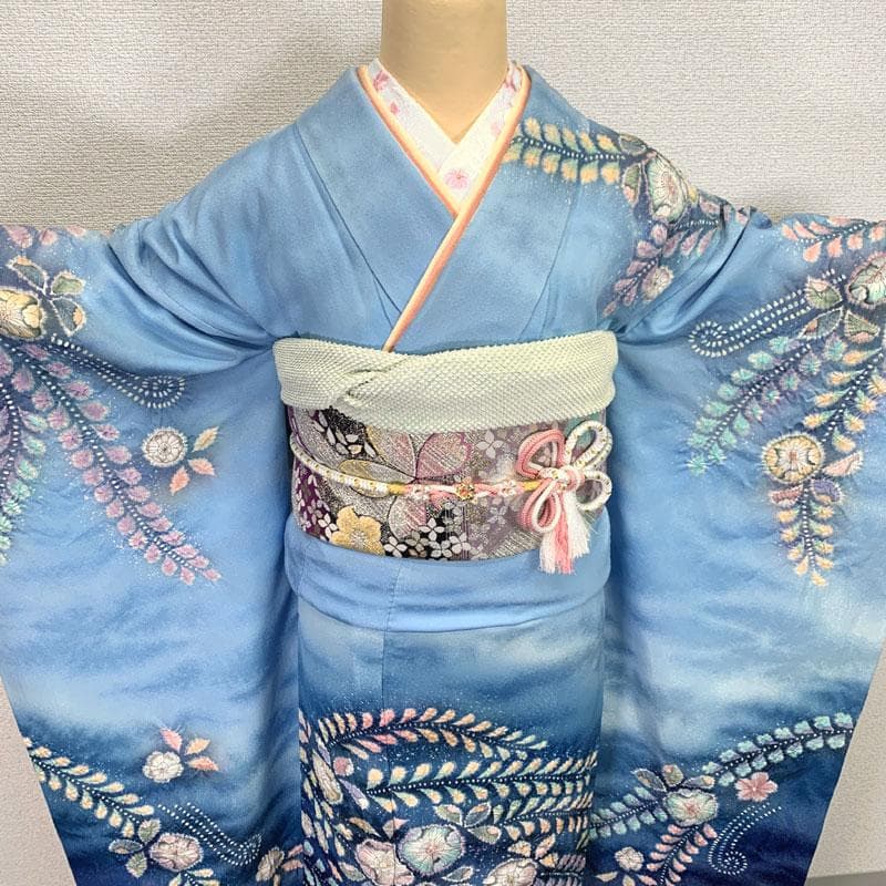 505z13,504y10,405u10,小物類,半衿〇振袖 辻が花絞り染〇