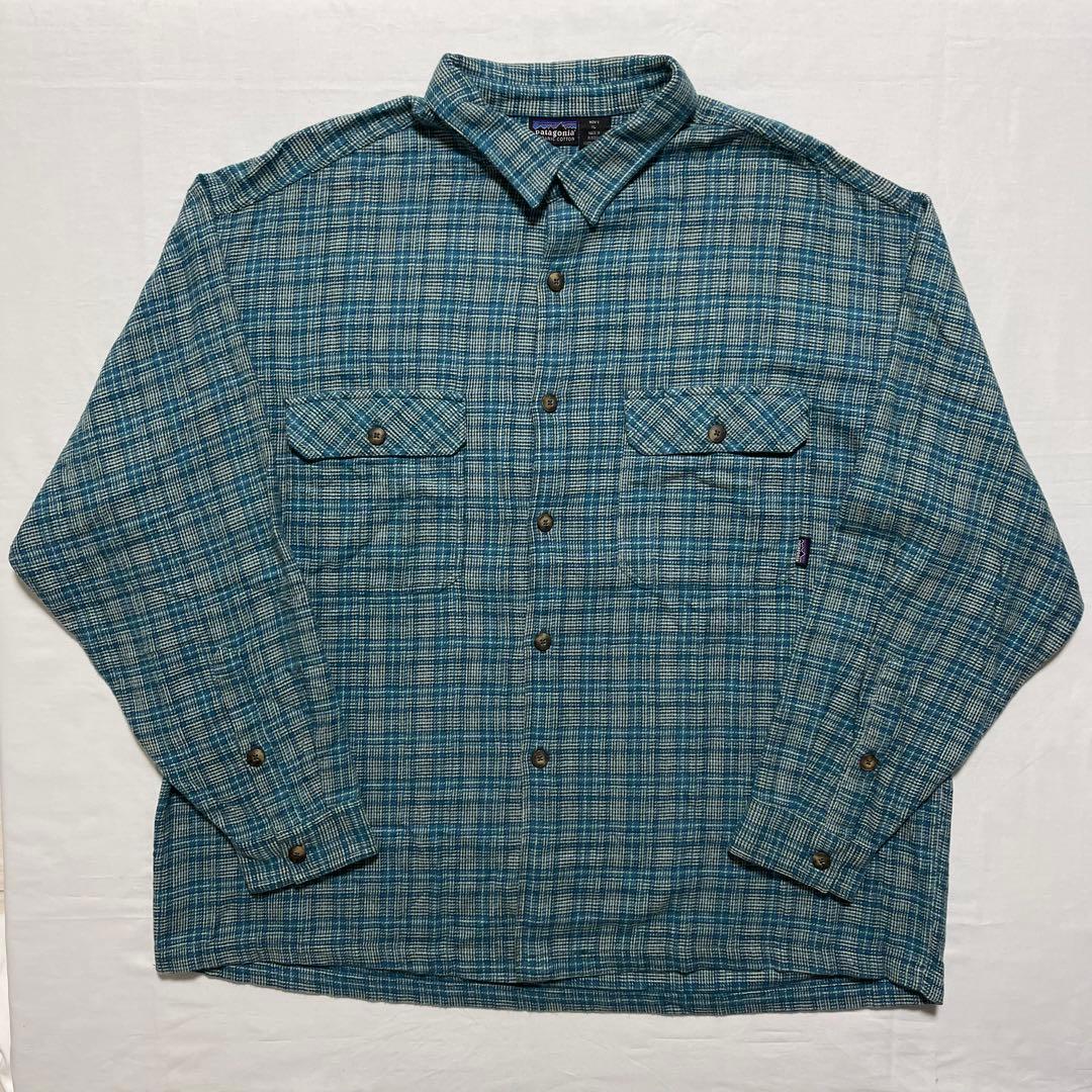 Patagonia 1997年 ヘビーフランネルシャツ ポルトガル製 XL