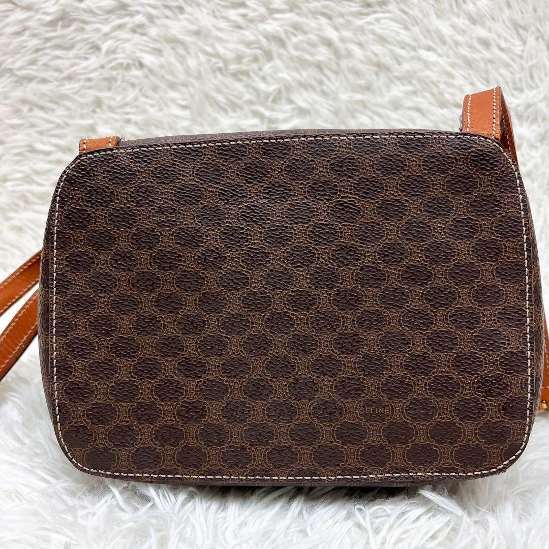 希少 セリーヌ CELINE リュック マカダム レザー PVC 巾着 フラップ