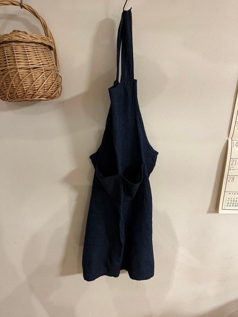 リネン　ハンドメイド　お好きなカラーで　エプロン