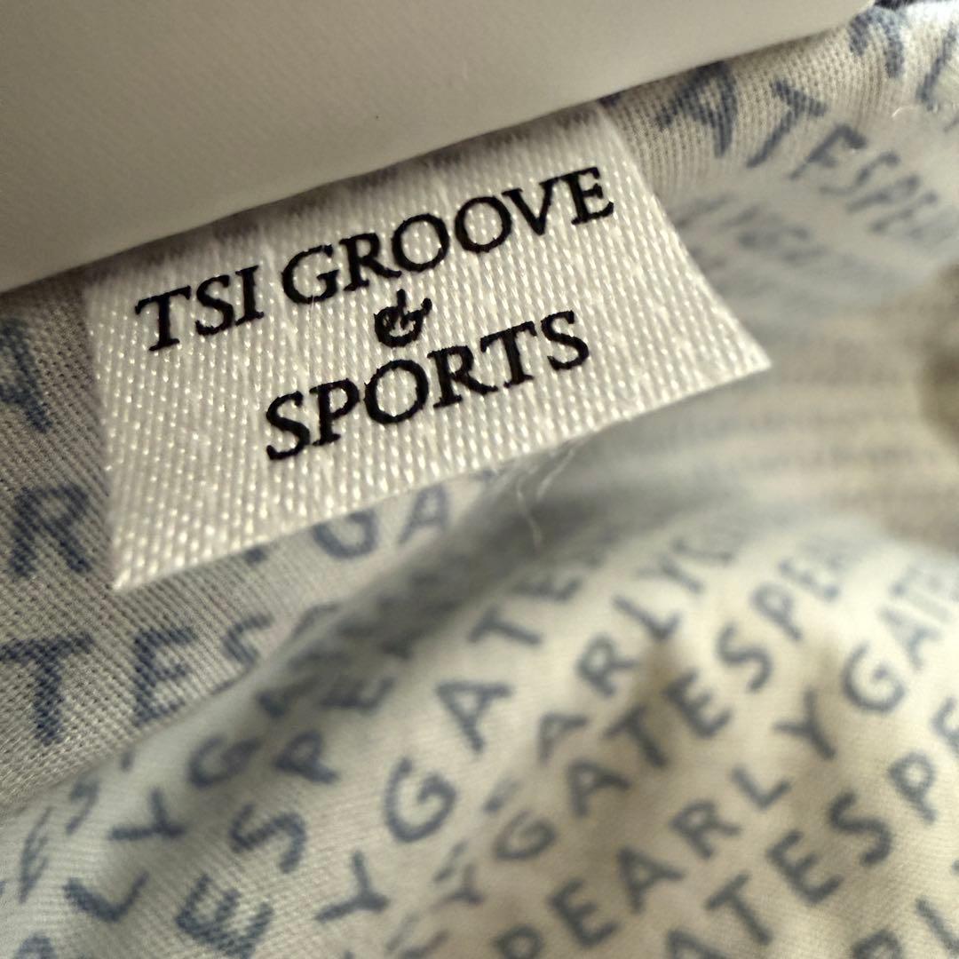 防寒　蓄熱　裏地付き　パーリーゲイツ　パンツ　総柄　M〜L相当　紺　白　4