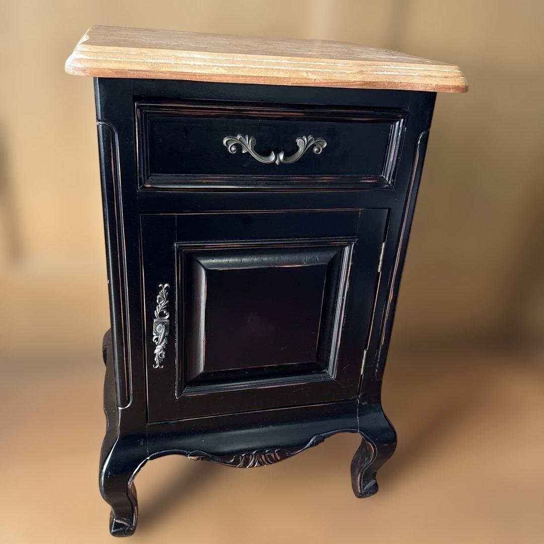 猫脚クラシックスタイル木製キャビネット 引き出し付き