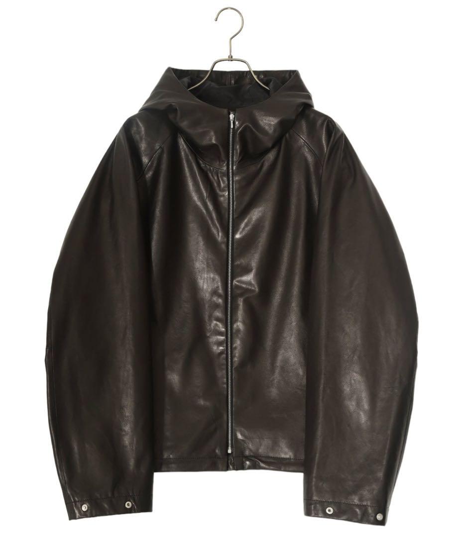 ジャケット・アウター stein Leather Hooded Short Jacket