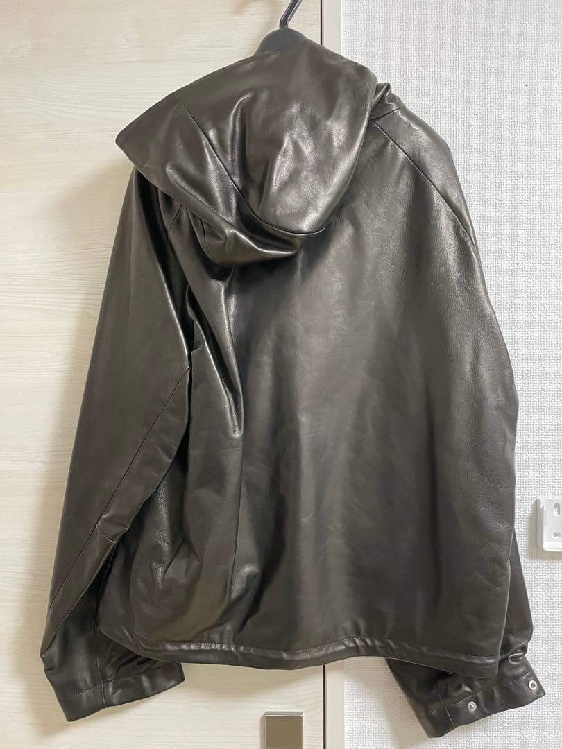 ジャケット・アウター stein Leather Hooded Short Jacket