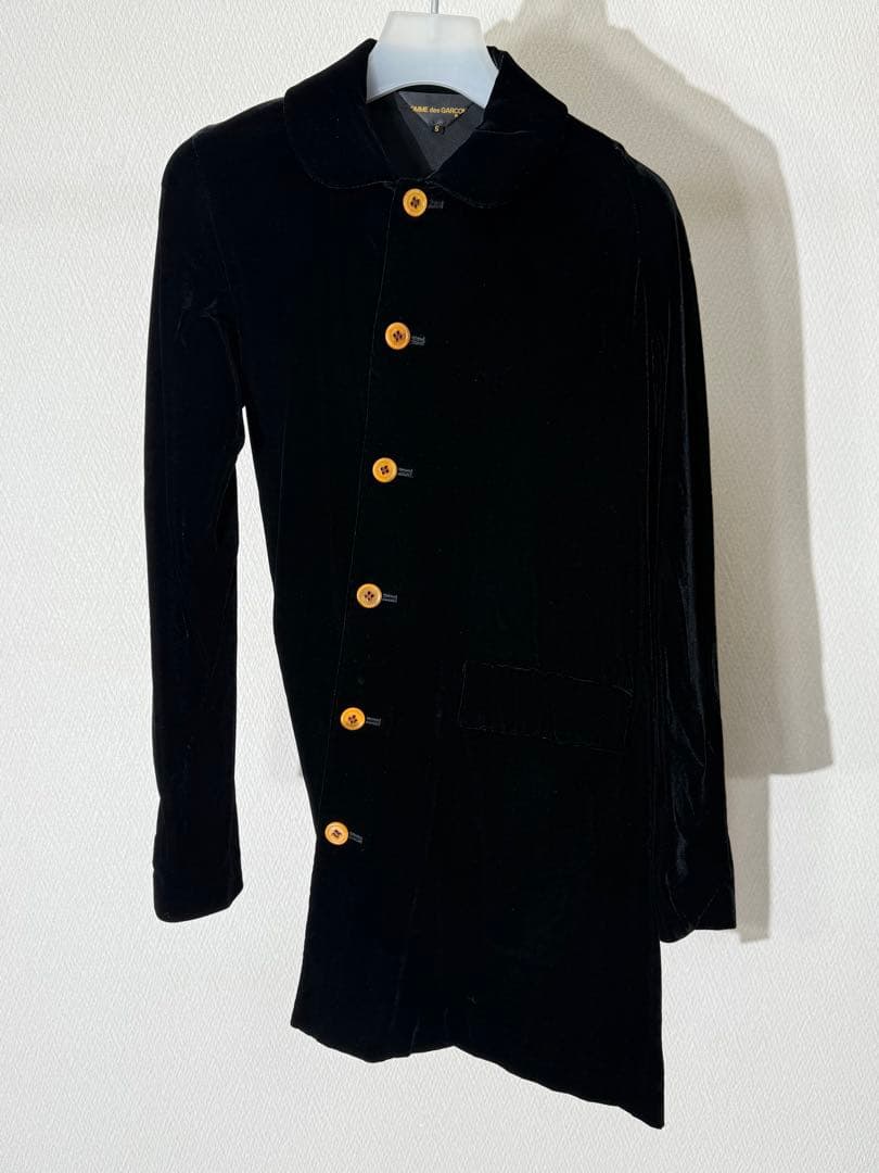 コムデギャルソン 02aw ベロア ねじれコート