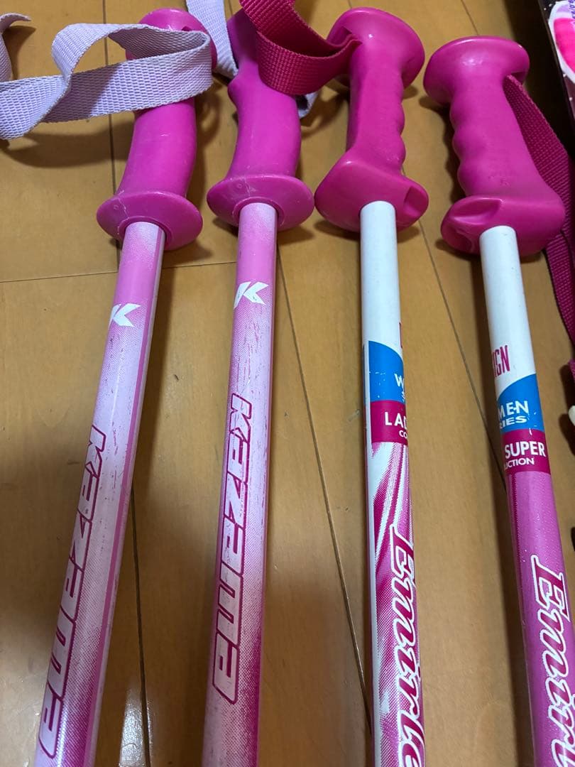 超美品スキーセット板137cm靴23.5か24cm 130〜152cmくらいの方