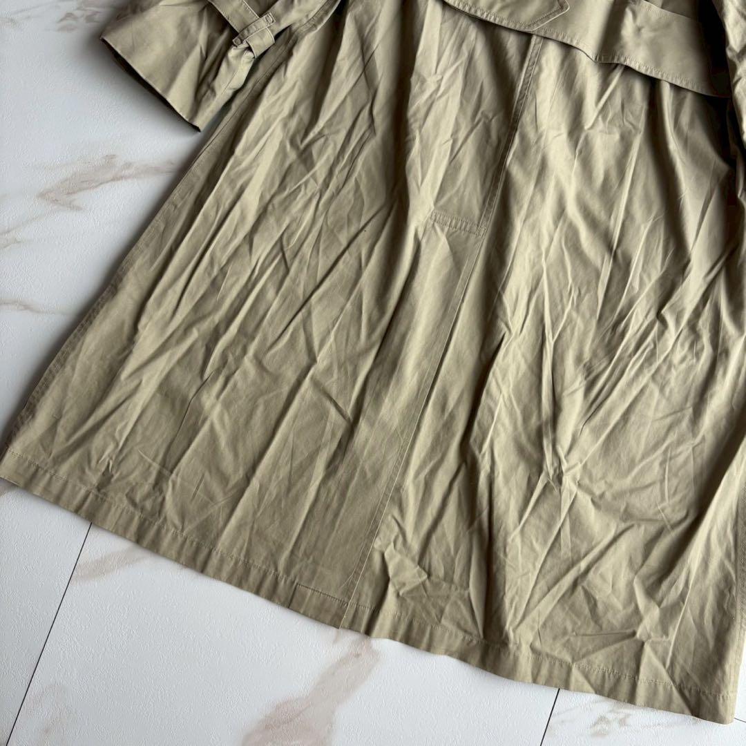 希少◆英国製 バーバリー 犬柄 トレンチ コート ベルト付き カーキ M