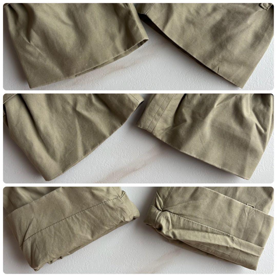 希少◆英国製 バーバリー 犬柄 トレンチ コート ベルト付き カーキ M