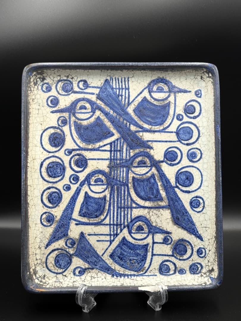 北欧アンティーク マイケルアンデルセン ブルーバード 壁掛け皿 1950年代