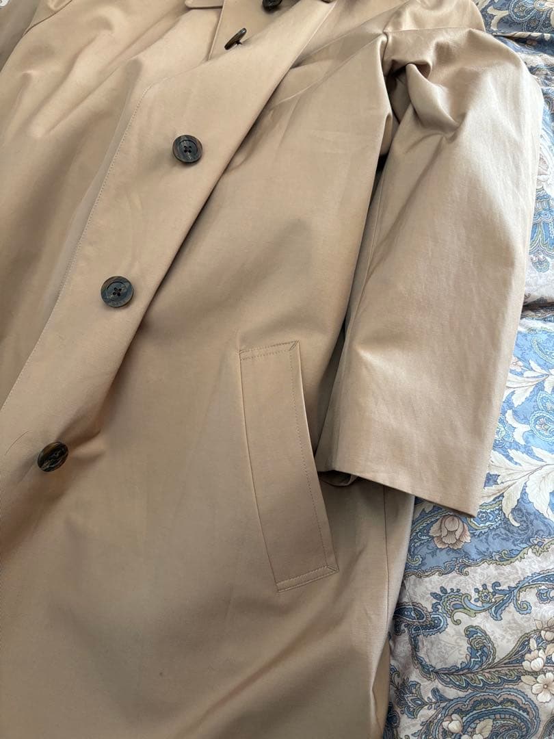 ジェイプレス　ステンカラーコート　ライナー付　ベージュ　チェック