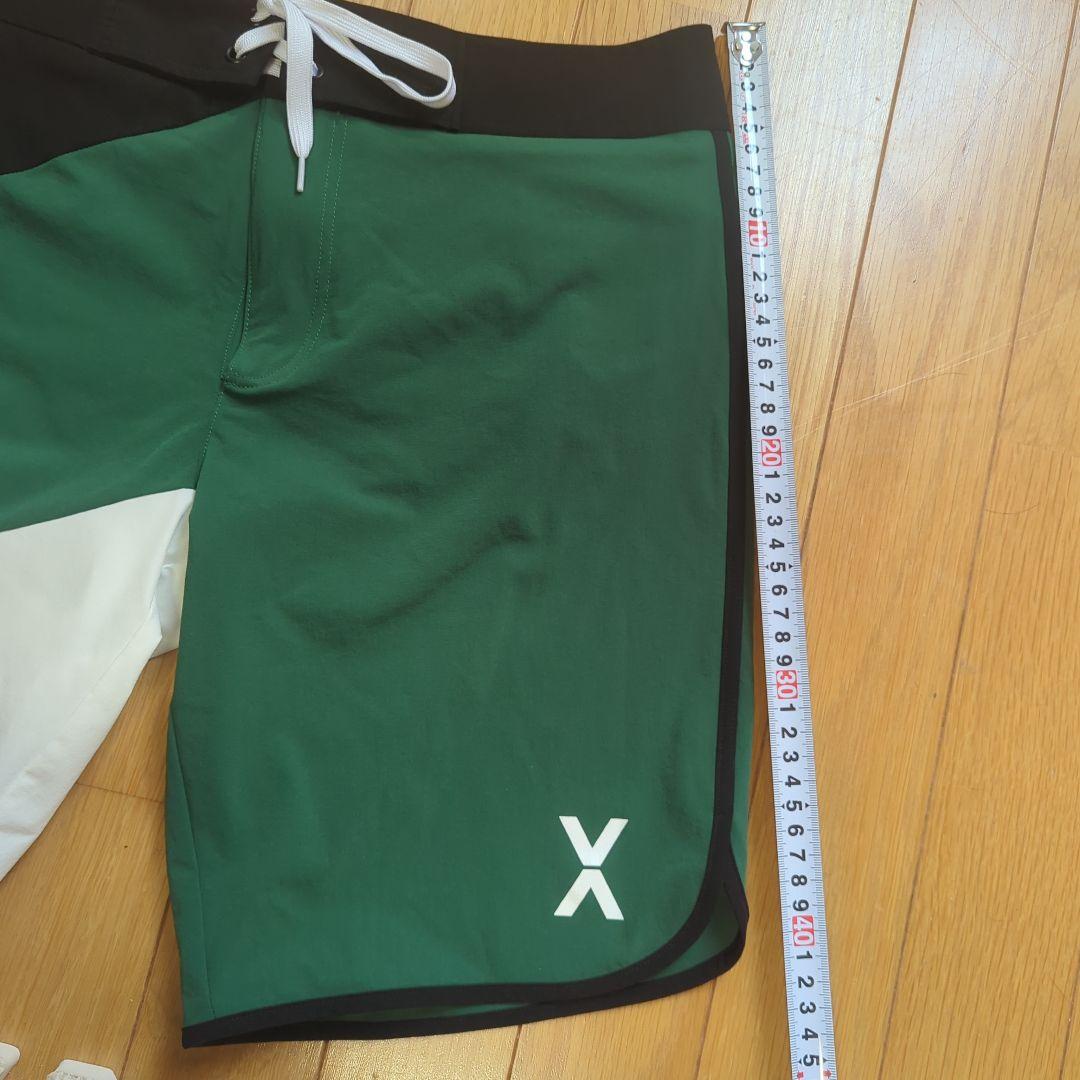 VEATM サーフパンツ Mサイズ 水着 緑/白/黒