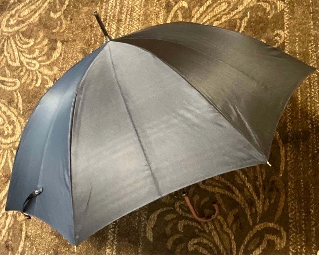 【jyu】BURBERRY バーバーリー 紺色 長傘 メンズ