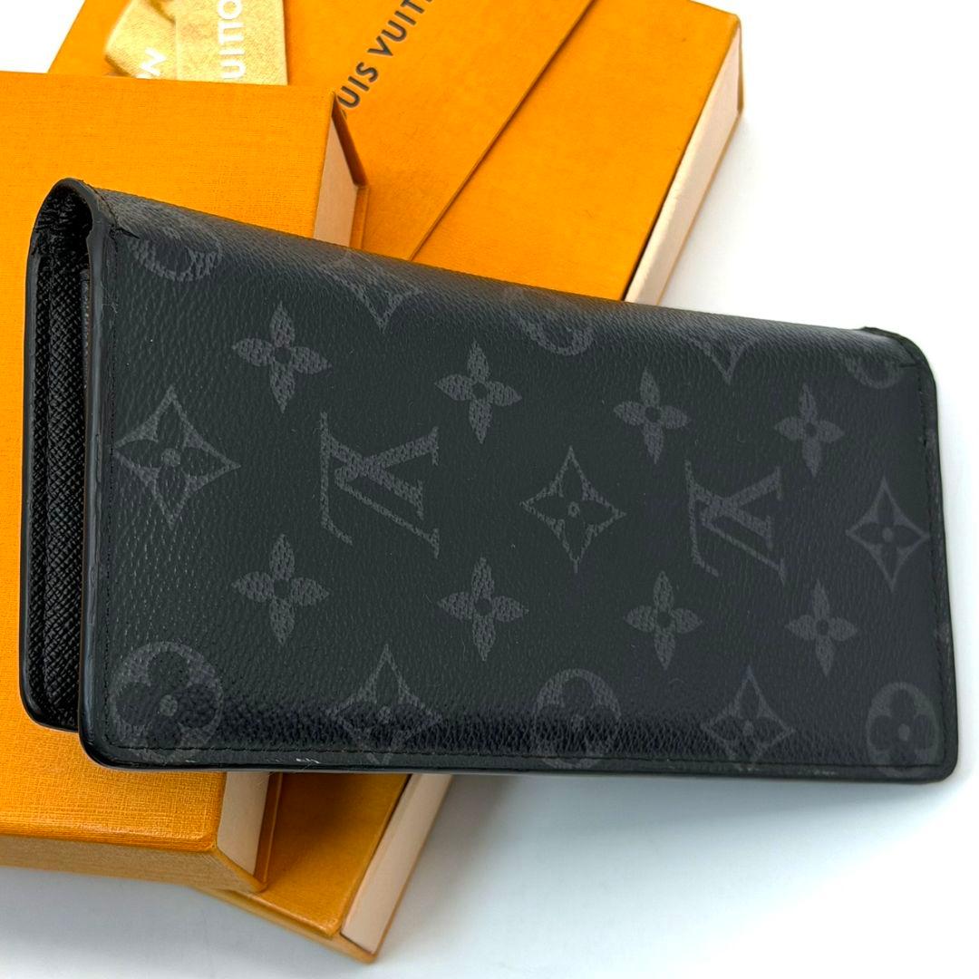 現行品 ルイヴィトン モノグラム エクリプス ポルトフォイユ ブラザ 財布 黒