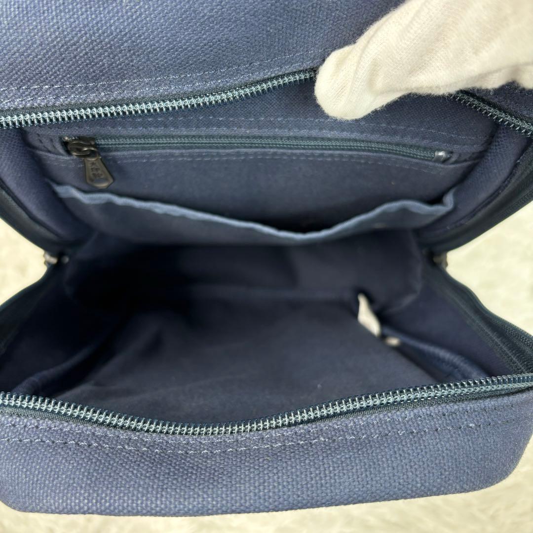 美品✨犬印鞄製作所 黒犬印 ボディバッグ ネイビー