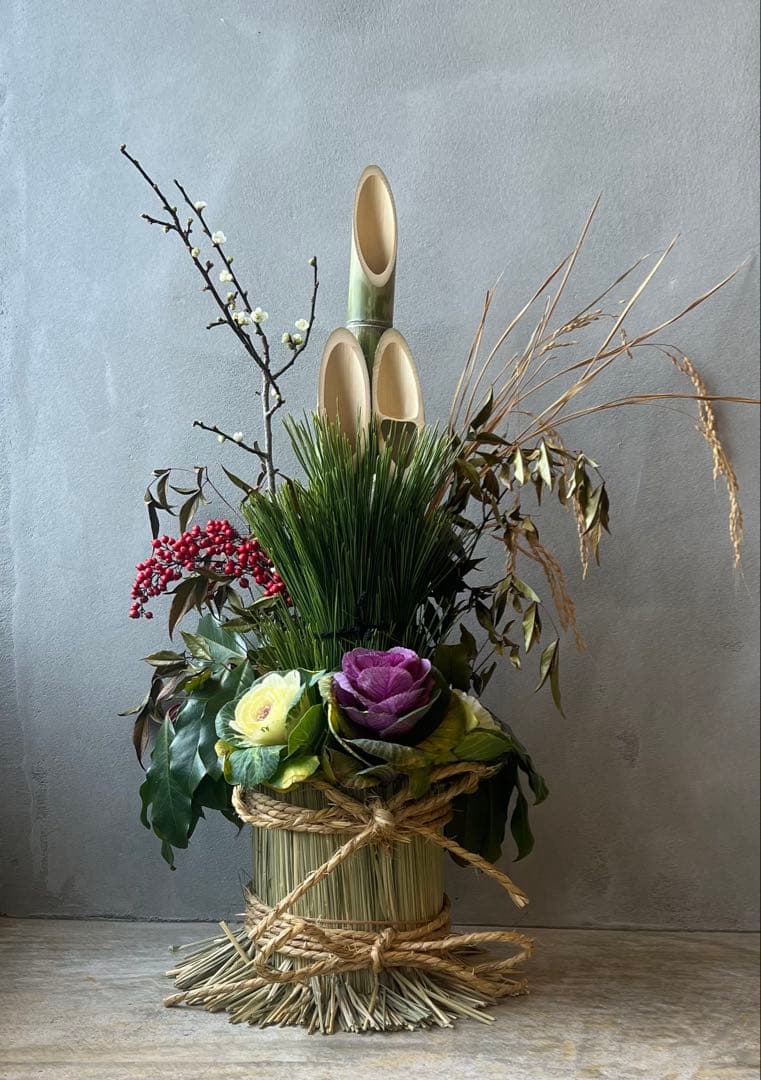 伝統的な門松飾り