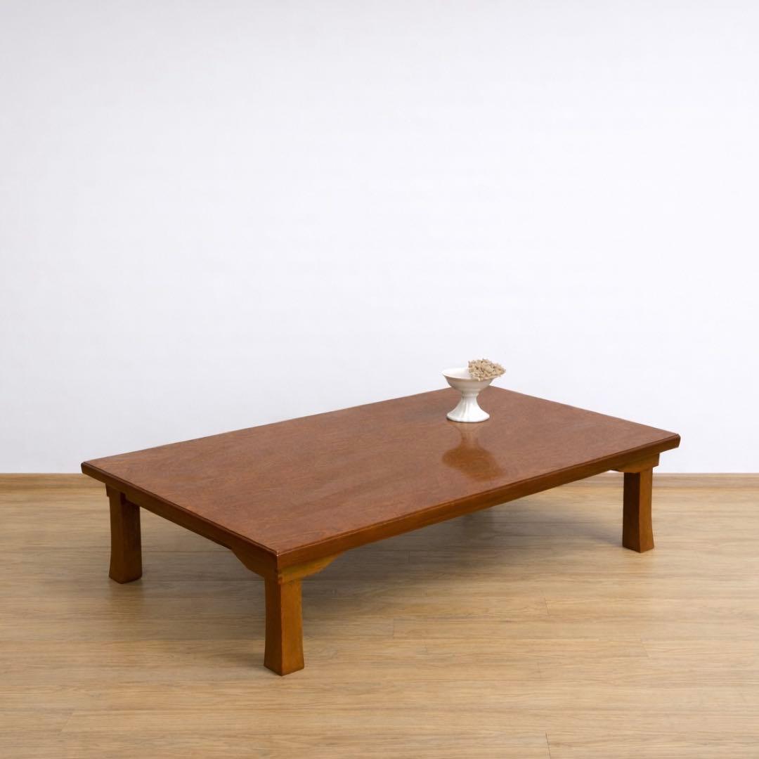 座卓　テーブル　折りたたみ　木製　横幅 約121㎝　2A024　レトロ