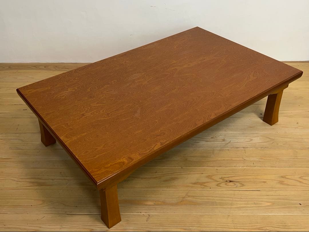 座卓　テーブル　折りたたみ　木製　横幅 約121㎝　2A024　レトロ