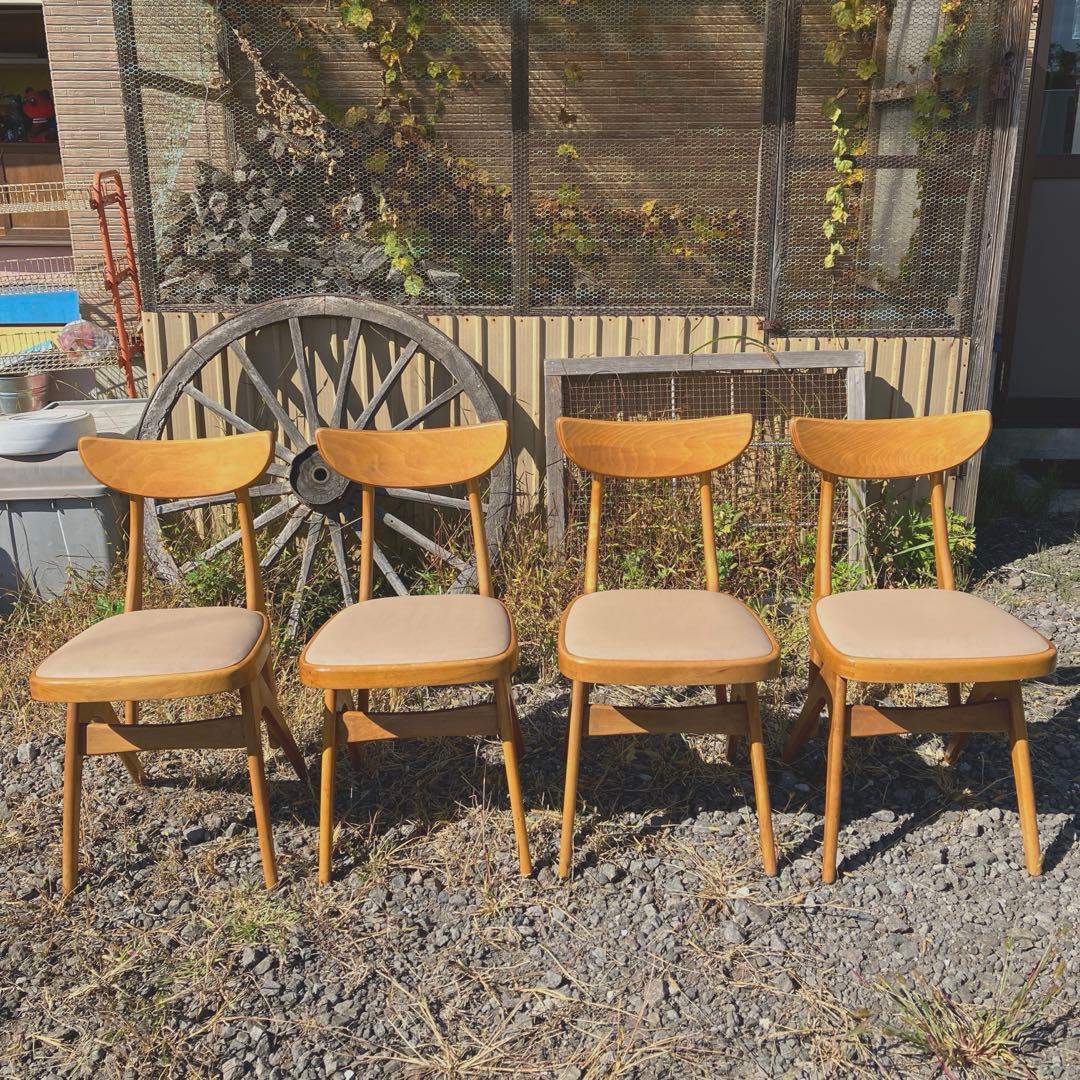 昭和レトロ オールドマルニ 70s デルタチェア マルニ木工 希少 ④