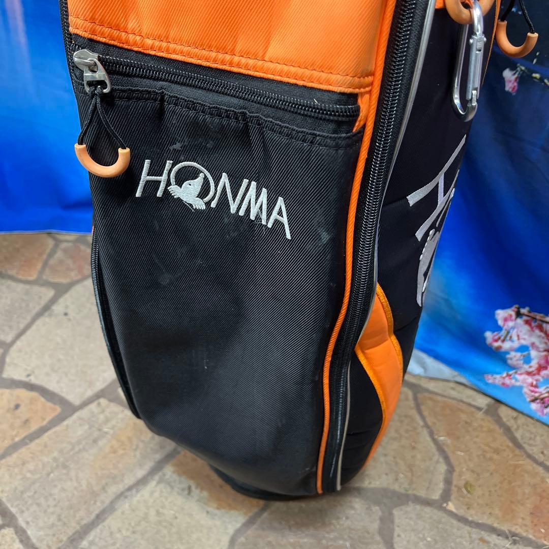 寶BT-1065 HONMA オレンジ ブラック キャディバッグ