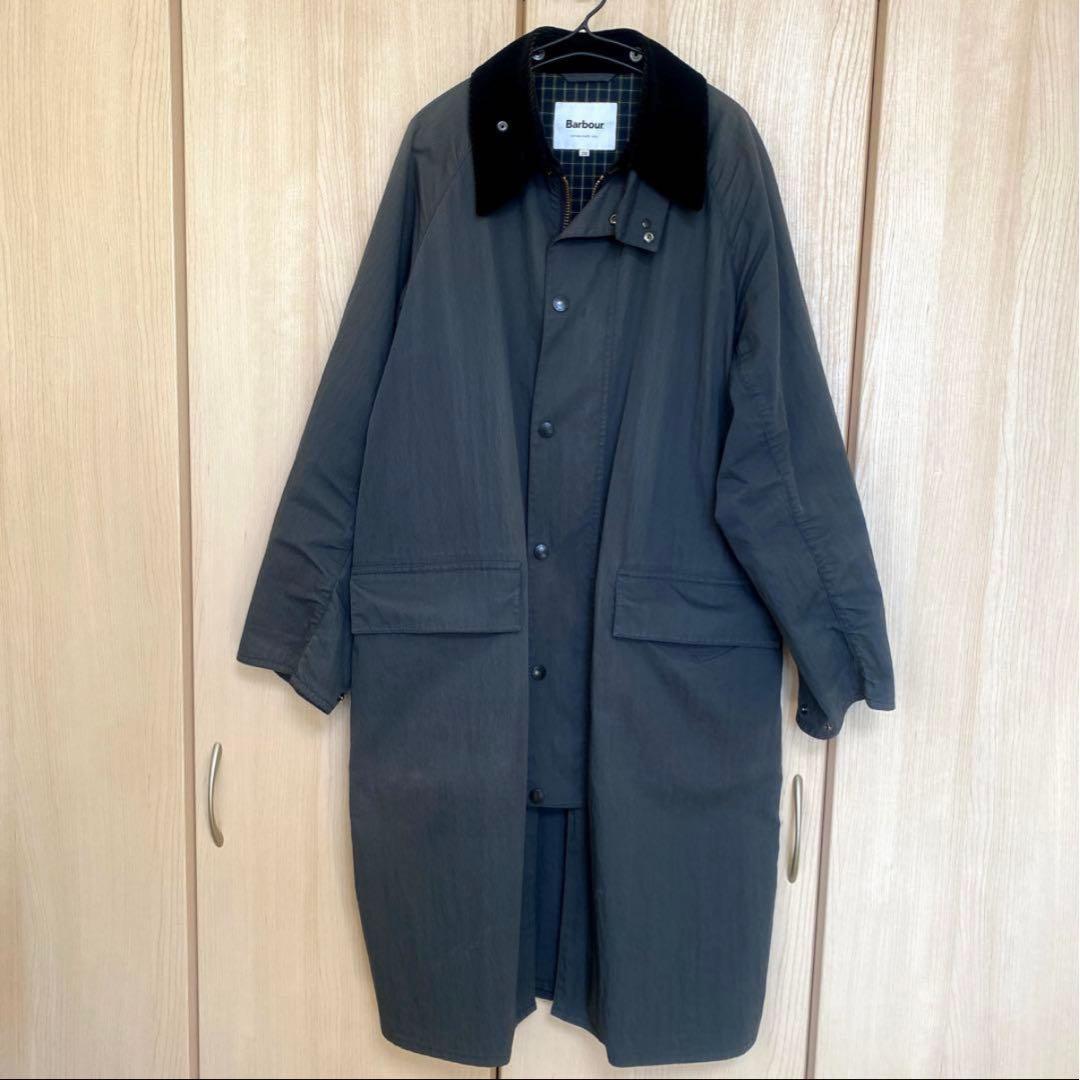 飴*様 Barbour ステンカラーコート ダークグレー