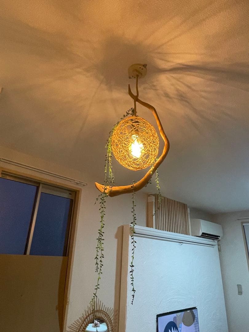 送料込み！流木の天井照明