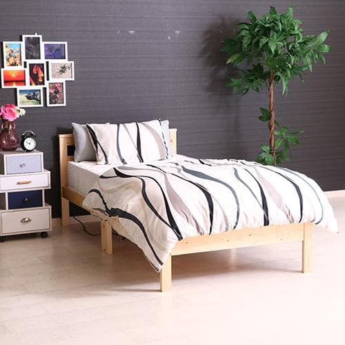 【新品・送料無料】パイン材木製ベッド ブラザー