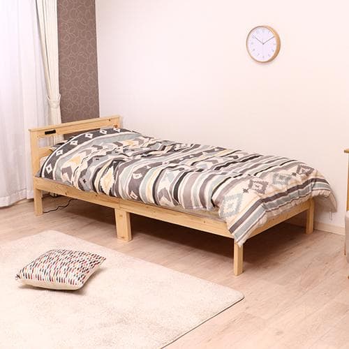 【新品・送料無料】パイン材木製ベッド ブラザー