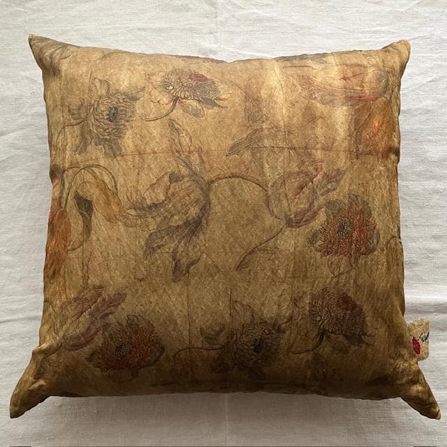 希少5万ハウスオブリリア植物柄クッションアスティエ・ド・ヴィラットコーラルタスク