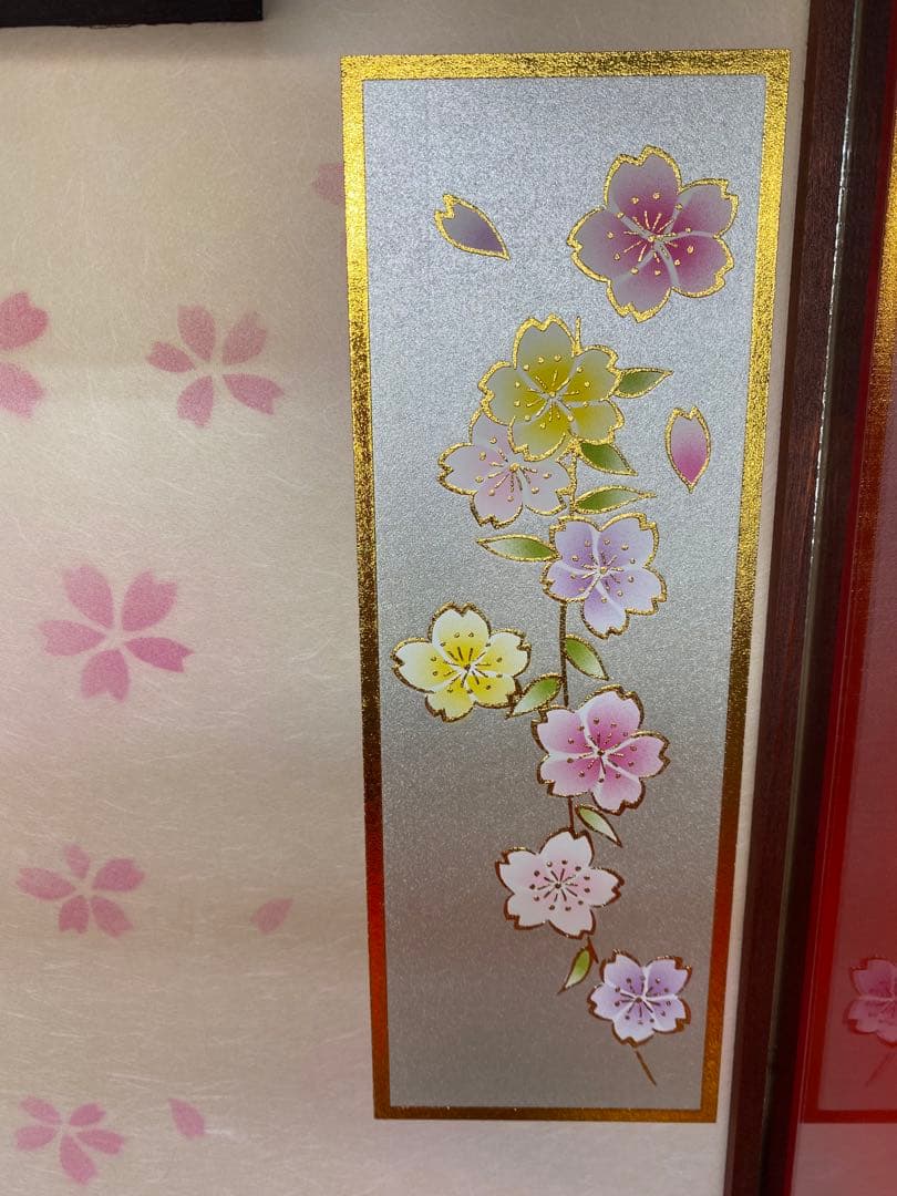 羽子板　立体振袖　ガラスケース１３号・サイズ間口約２９×奥行約２４×高さ約５５㎝