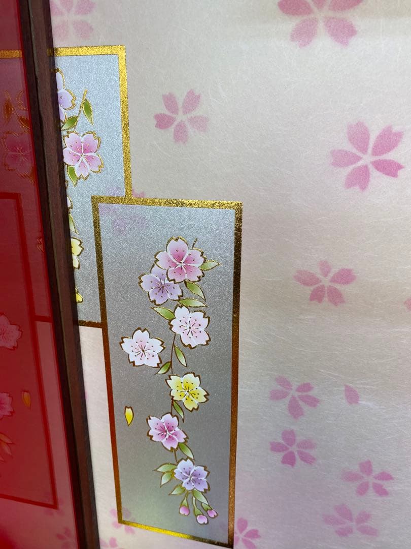 羽子板　立体振袖　ガラスケース１３号・サイズ間口約２９×奥行約２４×高さ約５５㎝