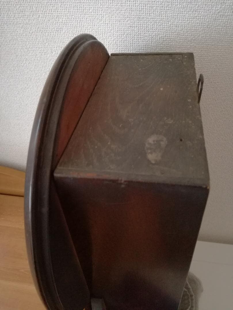 アンティーク柱時計 珍しい丸時計 振り子時計 掛け時計 松岡宗市時計