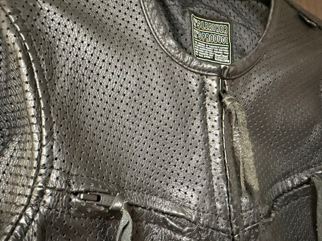 KADOYA カドヤ　パンチングレザー ライダースジャケット
