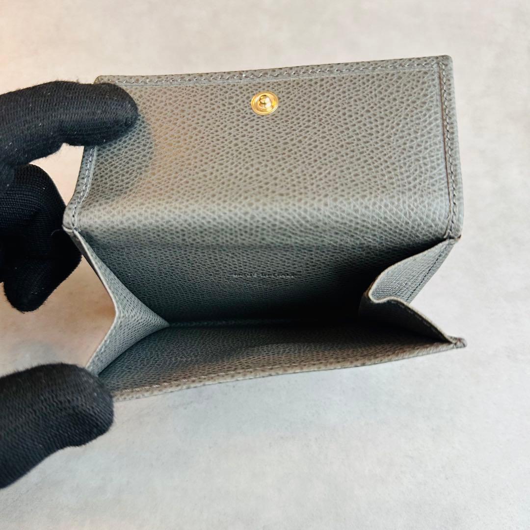 廃盤✨希少✨MORABITO レザー　二つ折り財布　コンパクトウォレット　グレー