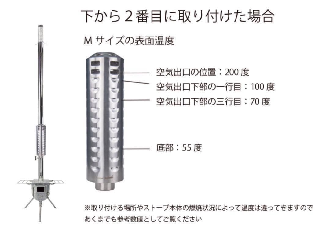 Tent-mark WINNERWELL 薪ストーブ 三重煙突 M 76mm