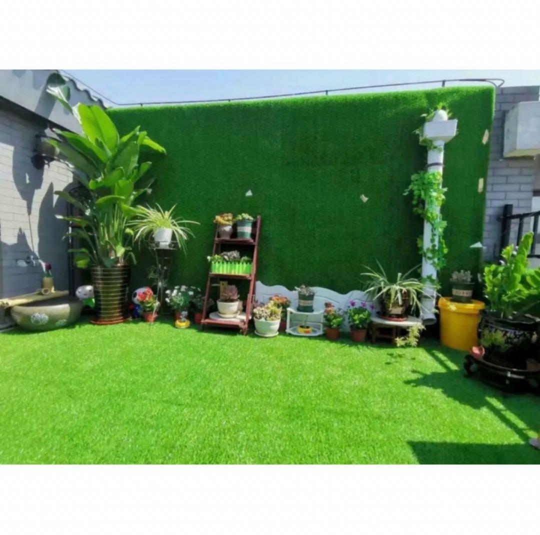 人工芝 2m×10m ロール 庭 芝丈35mm芝生 密度2倍 高耐久 固定ピン付
