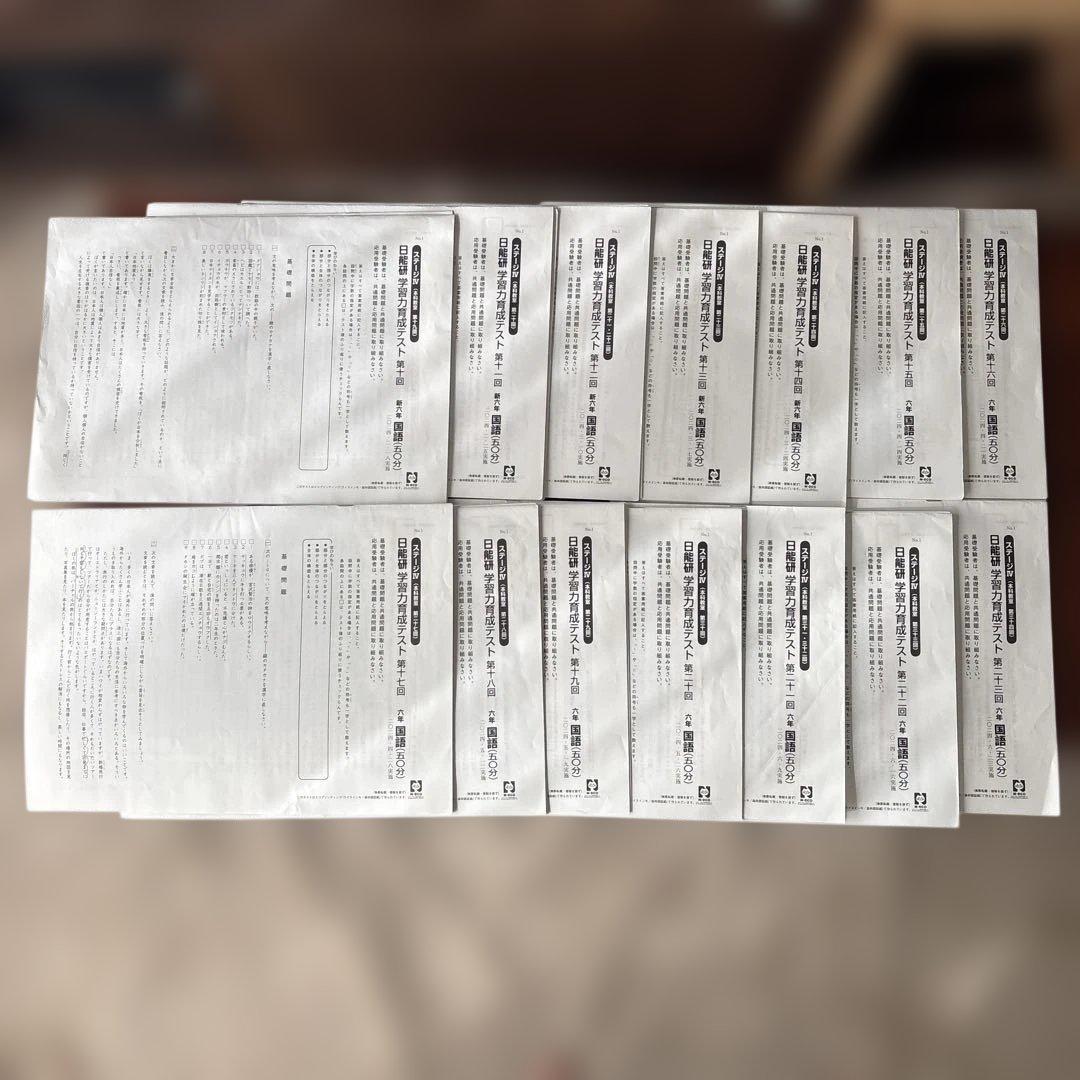 日能研 2024年度6年生学習力育成テスト14回分