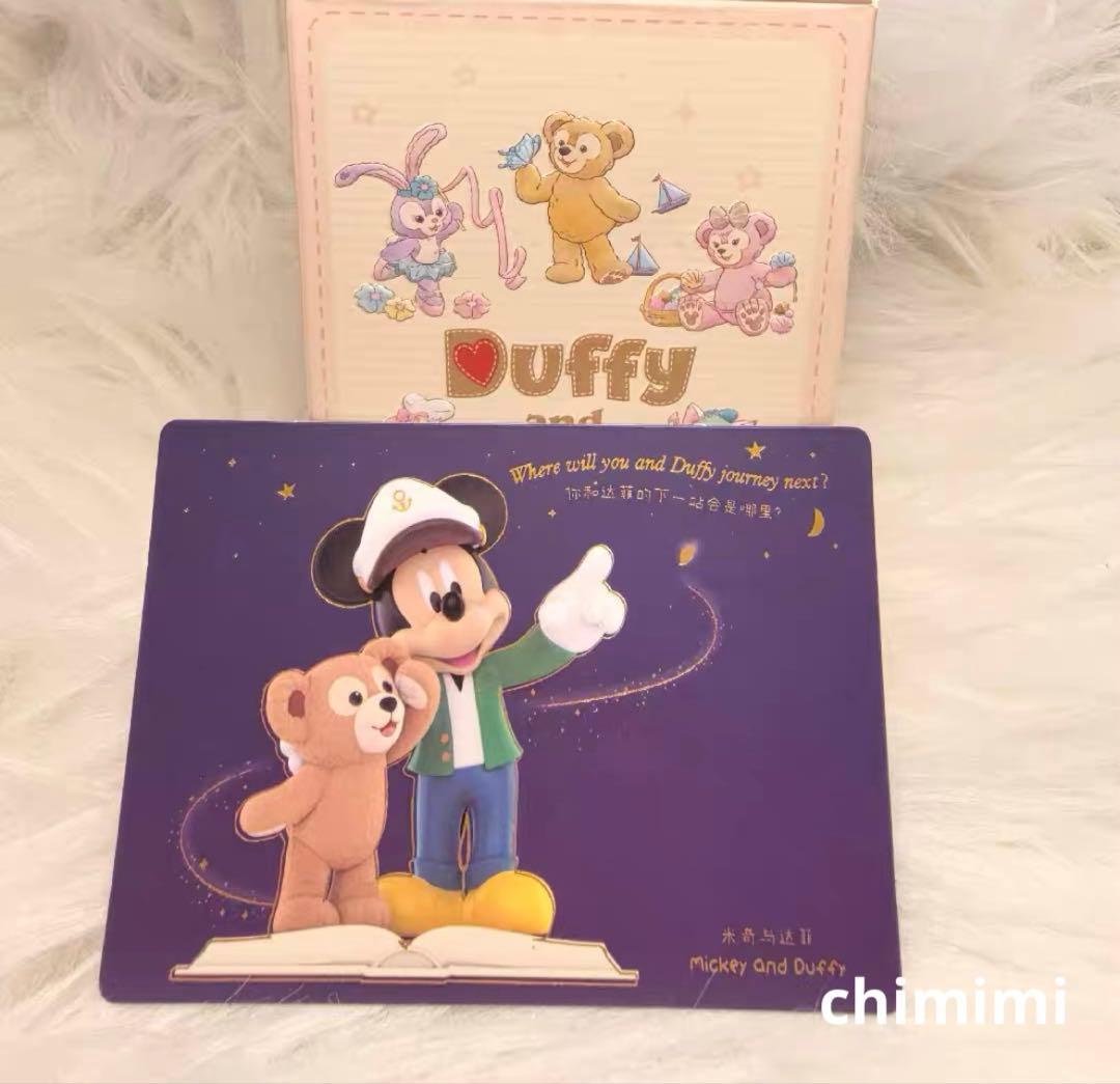 上海ディズニー　popmartコラボ　ミッキーマウスとダッフィーフィギュア置物