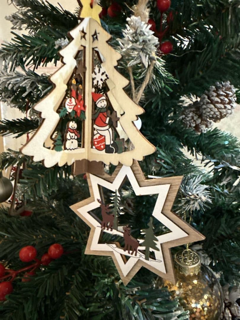 木製クリスマスオーナメントセット